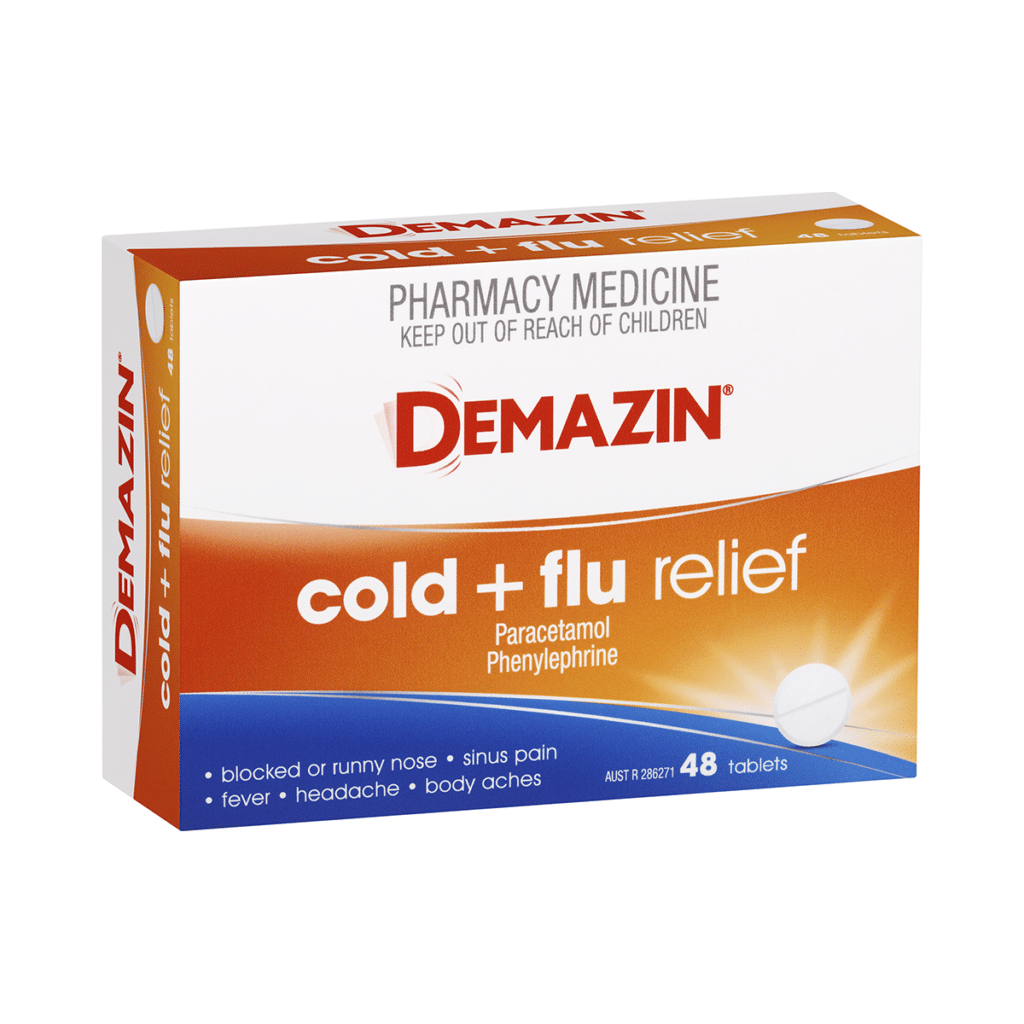 Demazin Cold + Flu Relief Tablets 48 Tablets