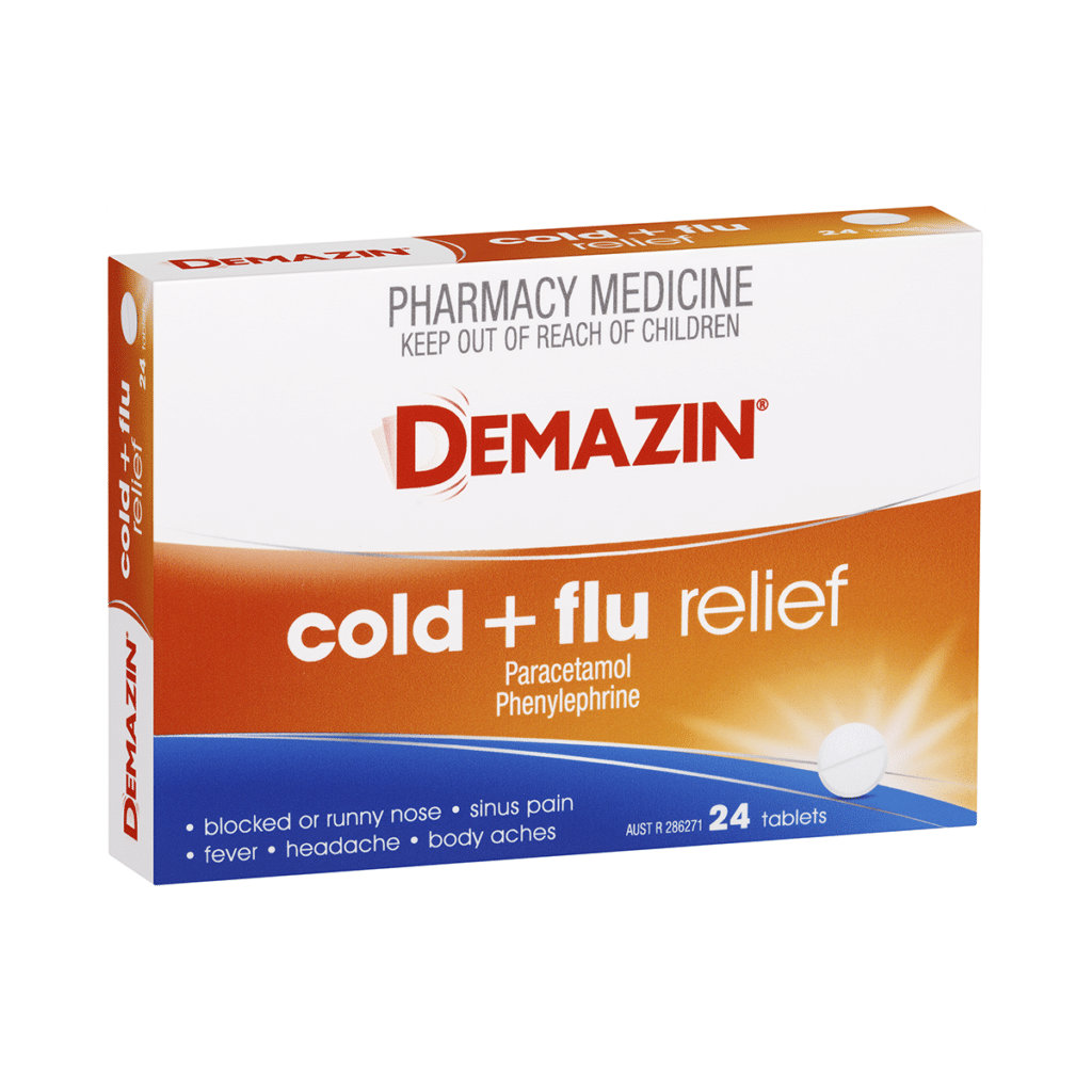 Demazin Cold + Flu Relief Tablets 24 Tablets
