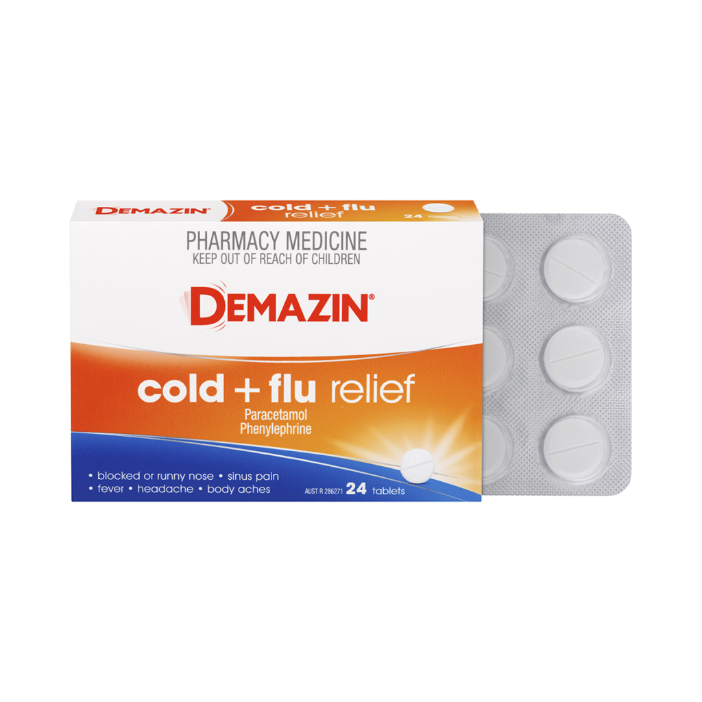 Demazin Cold + Flu Relief Tablets 24 Tablets