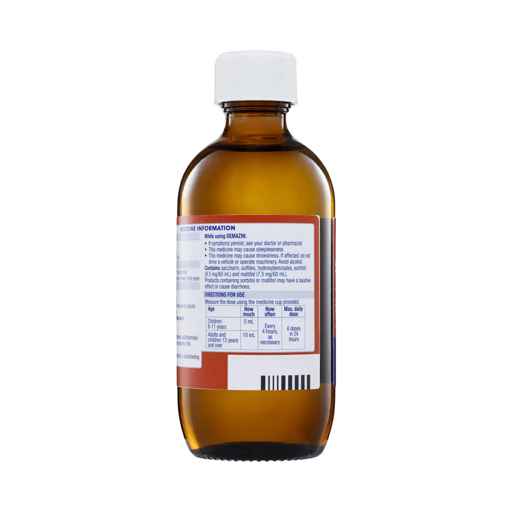 Demazin Kids 6+ Cough + Cold Relief Syrup Grape Flavour