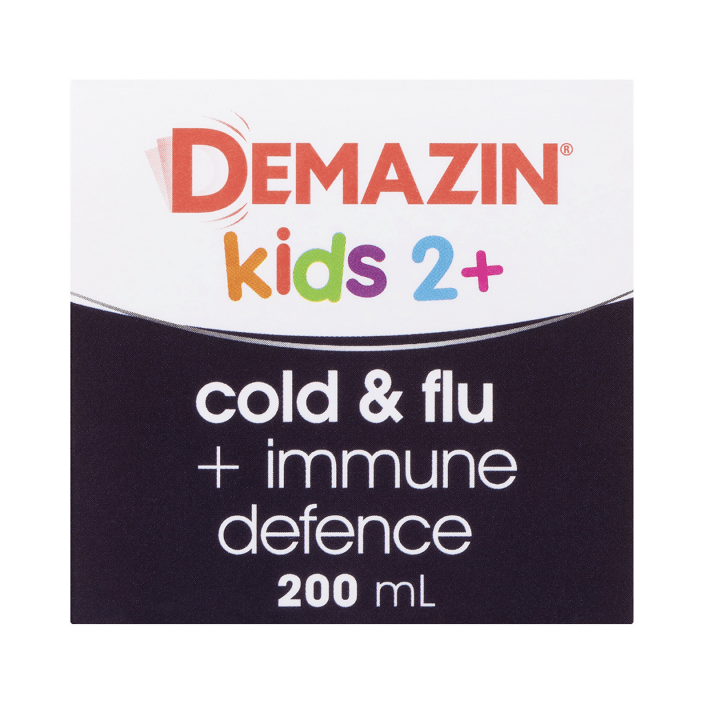 Demazin Kids 2+ Cold & Flu + Immune Defence Oral Liquid Natural Berry Flavour