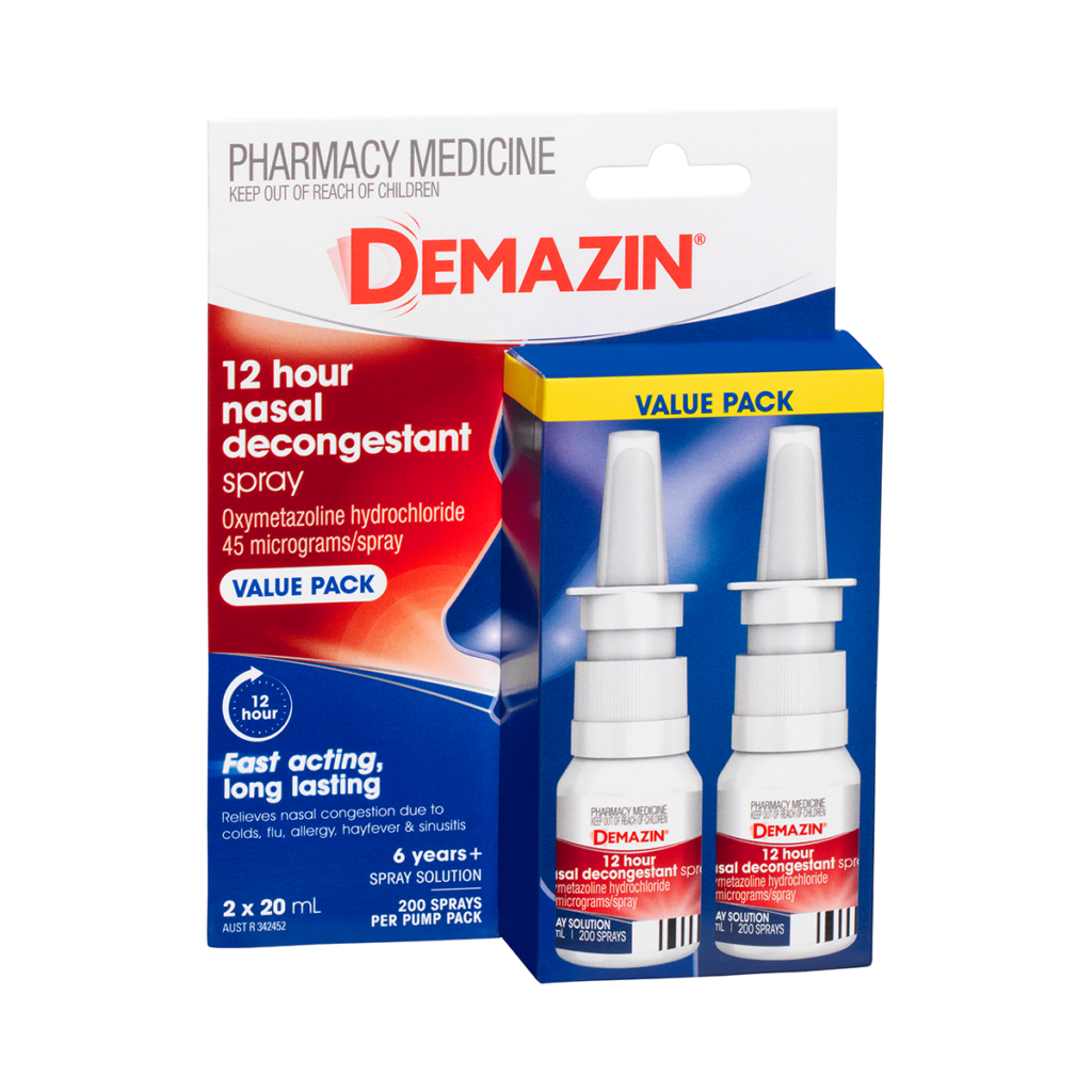 Demazin 12 Hour Nasal Decongestant Spray Value Pack