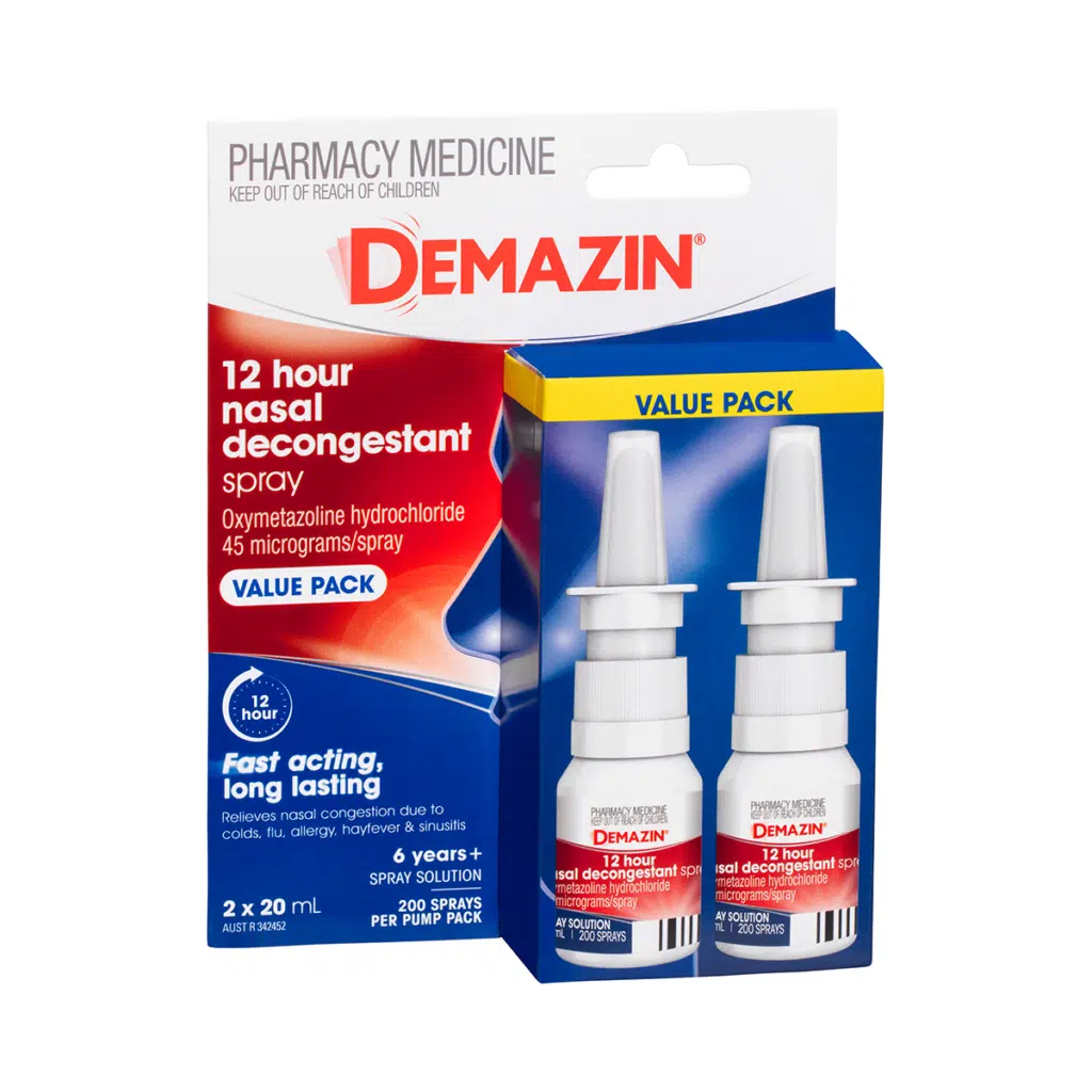Demazin 12 Hour Nasal Decongestant Spray Value Pack
