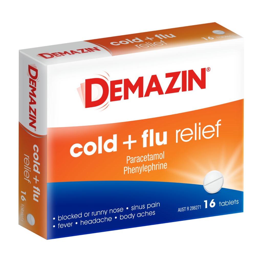 Demazin Cold + Flu Relief Tablets 16 Tablets